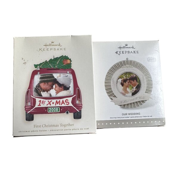 Vtg Hallmark Christmas Our Wedding 2015 & First Christmas Together 2008 - Picture 3 of 5